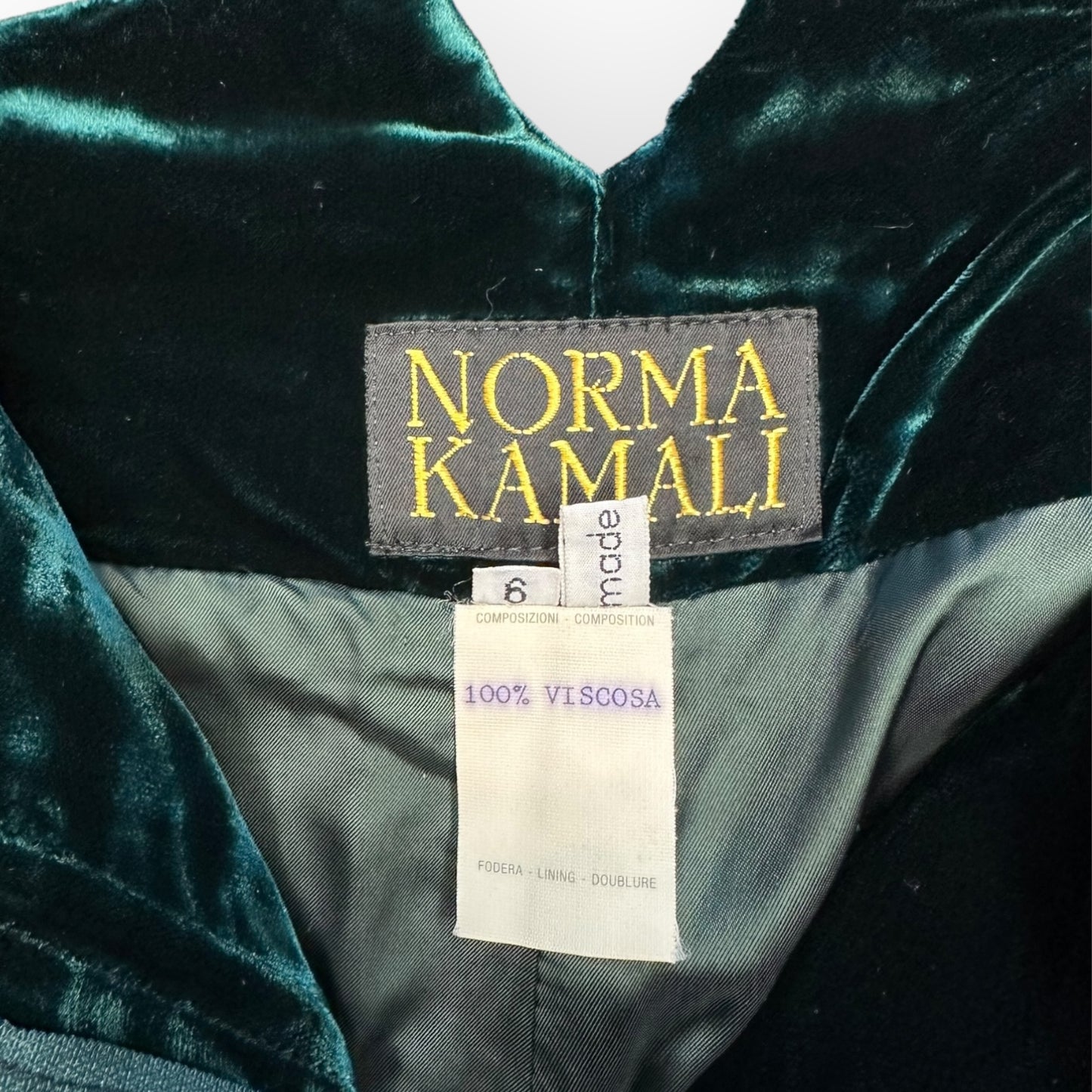 ‘80s Norma Kamali Velvet High Waisted Trouser