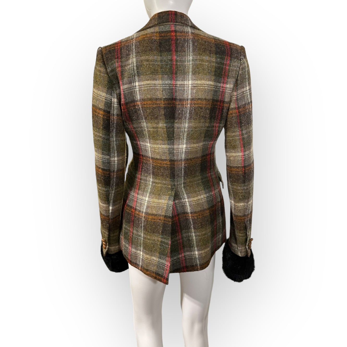 ‘60s Fur Cuff Wool Blazer