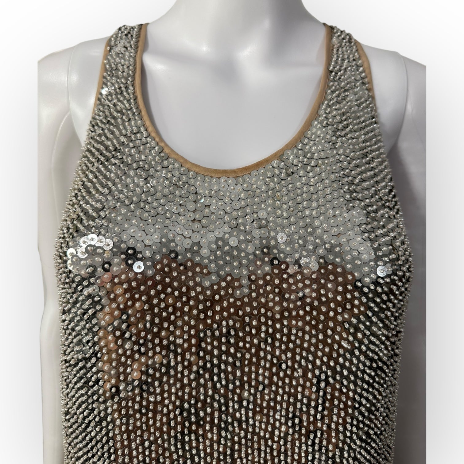 haute hippie silver sequin dress Haute Hippie Women's Beaded Lace Dress Small Silver